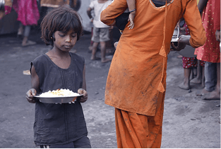 Children enjoying nutritious lunch